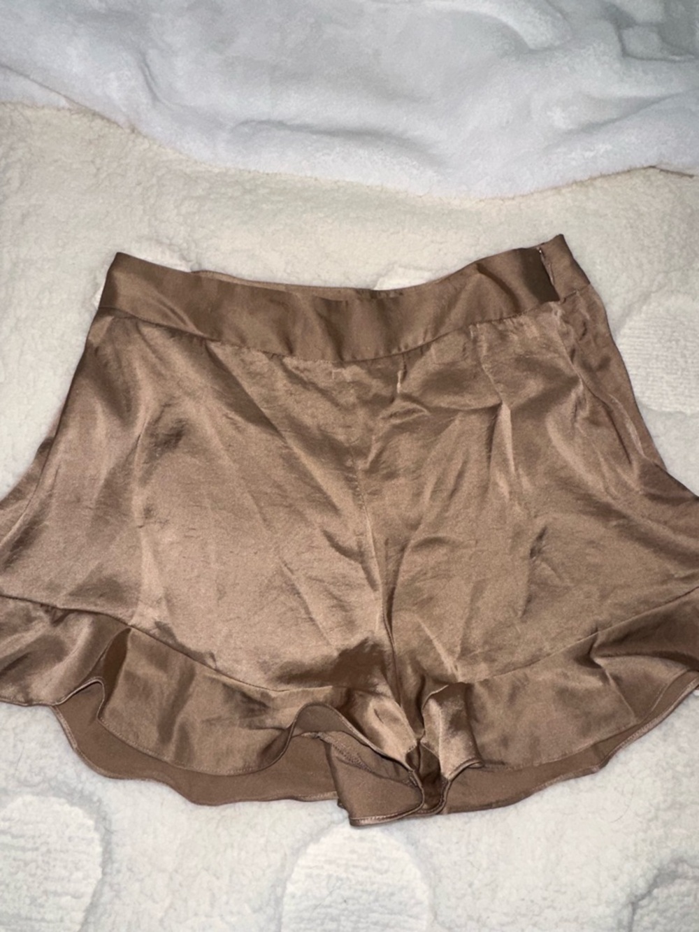 Wilfred Taupe Satin Shorts